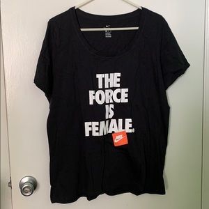 Black Nike athletic cut shirt